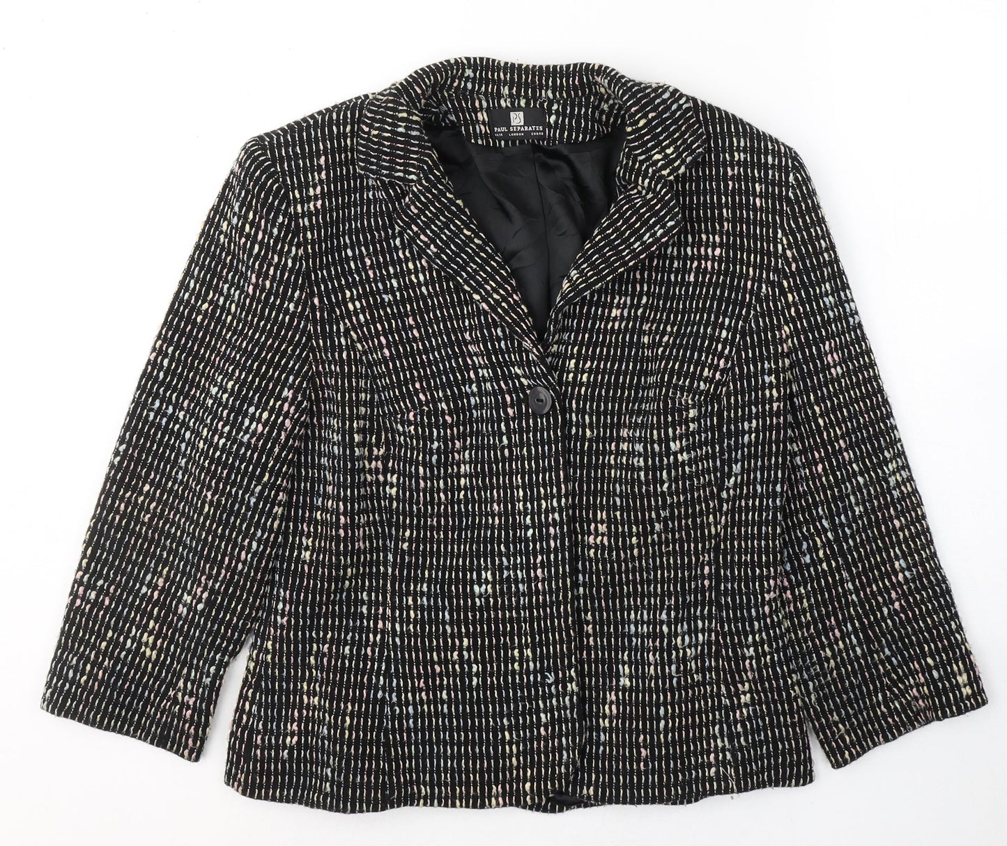 Paul Separates Womens Black   Pea Coat Coat Size 14  Button