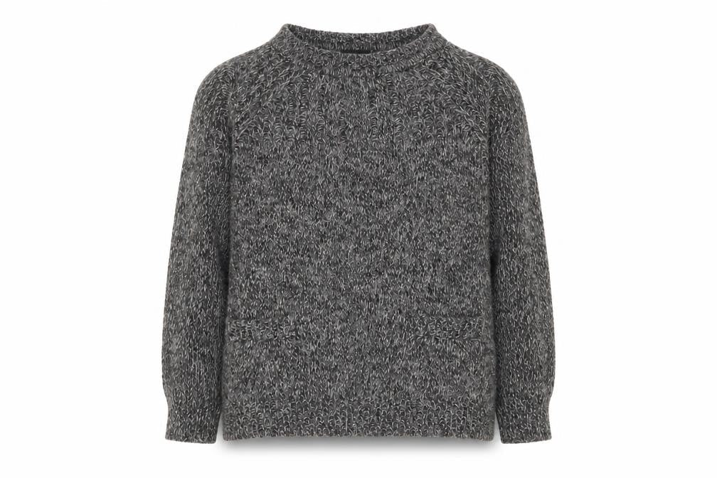 Topshop Womens Grey Round Neck  Acrylic Pullover Jumper Size 10