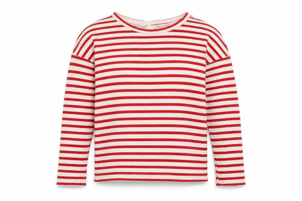H&M Womens Ivory Round Neck Striped Viscose Pullover Jumper Size S