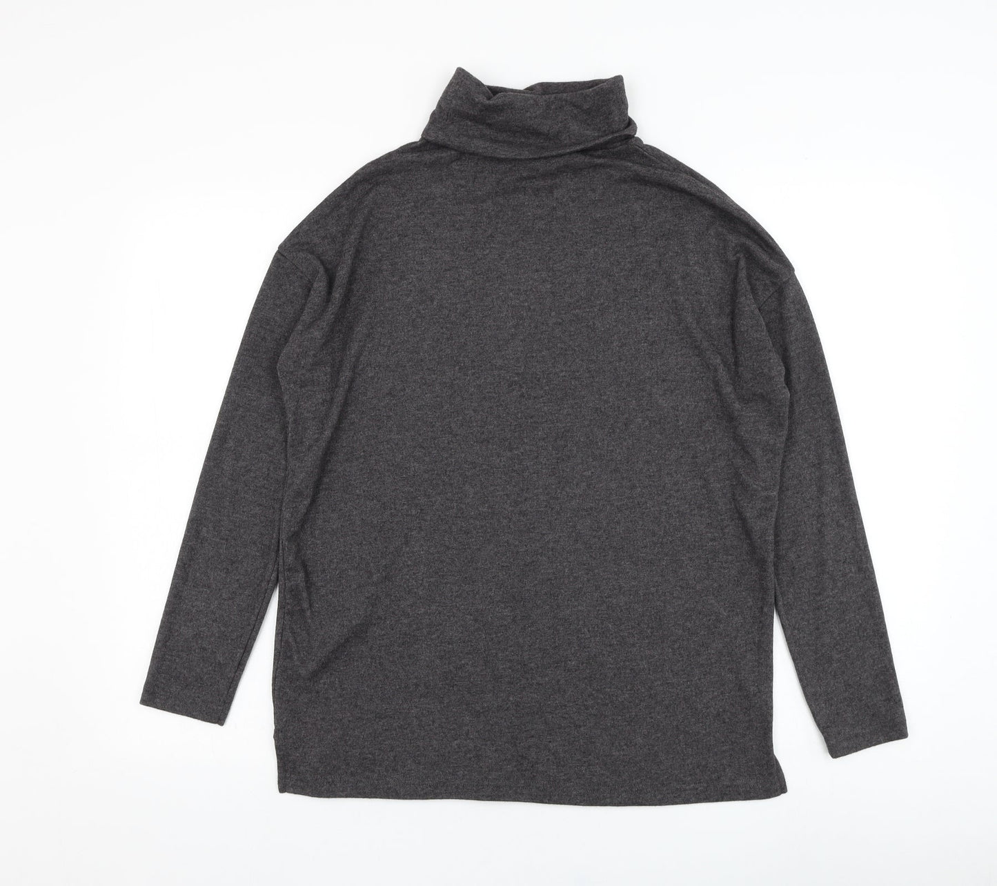 New Look Womens Grey Roll Neck  Polyester Pullover Jumper Size 8
