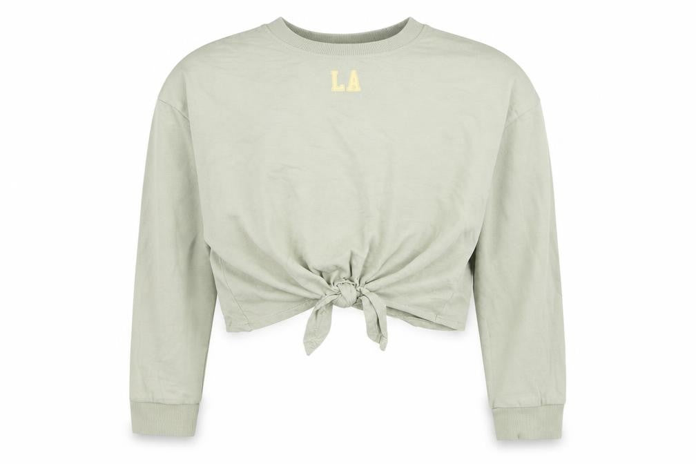 H&M Girls Green  Cotton Pullover Sweatshirt Size 8-9 Years  Pullover - L.A