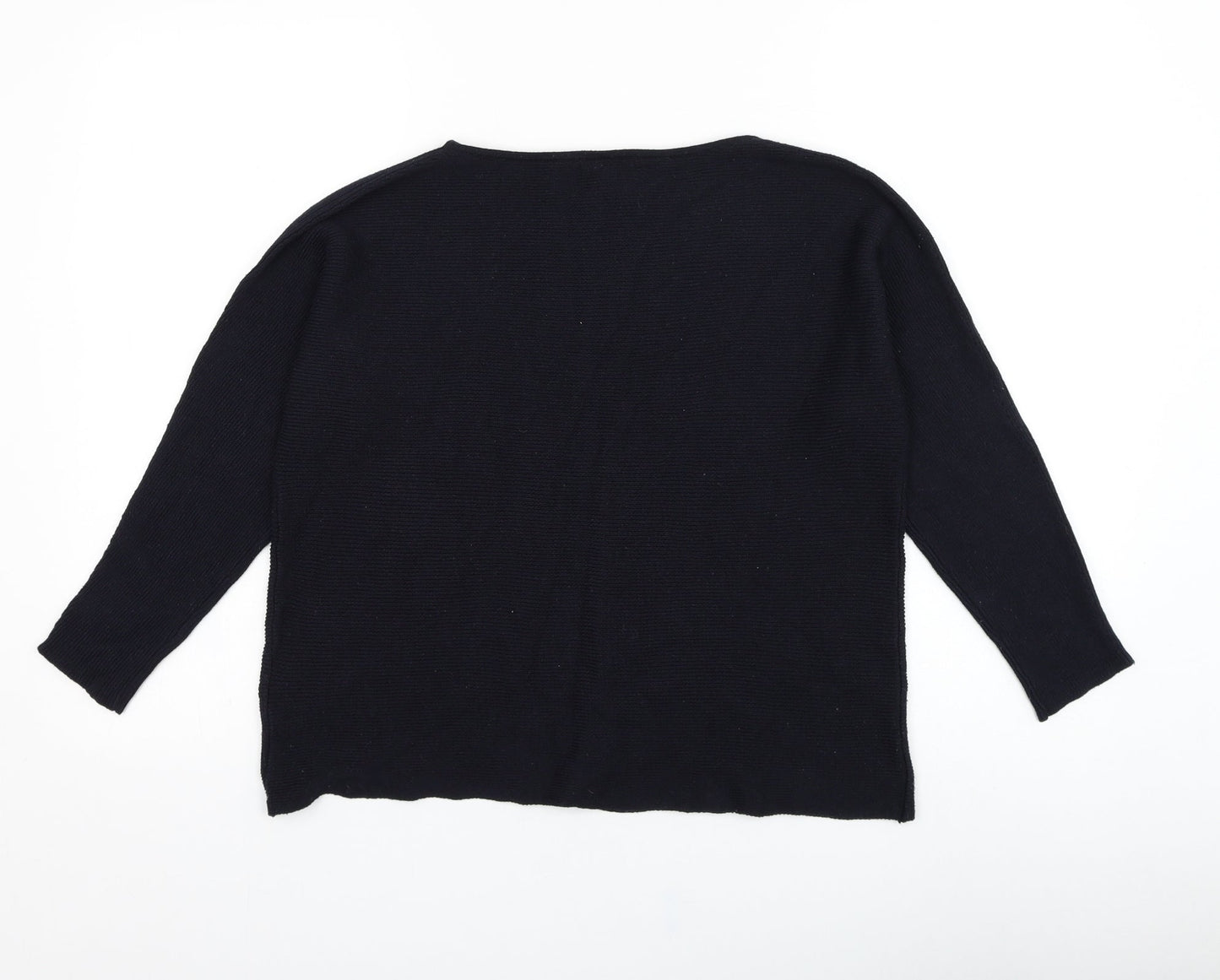 H&M Womens Blue Round Neck  Polyester Pullover Jumper Size XS