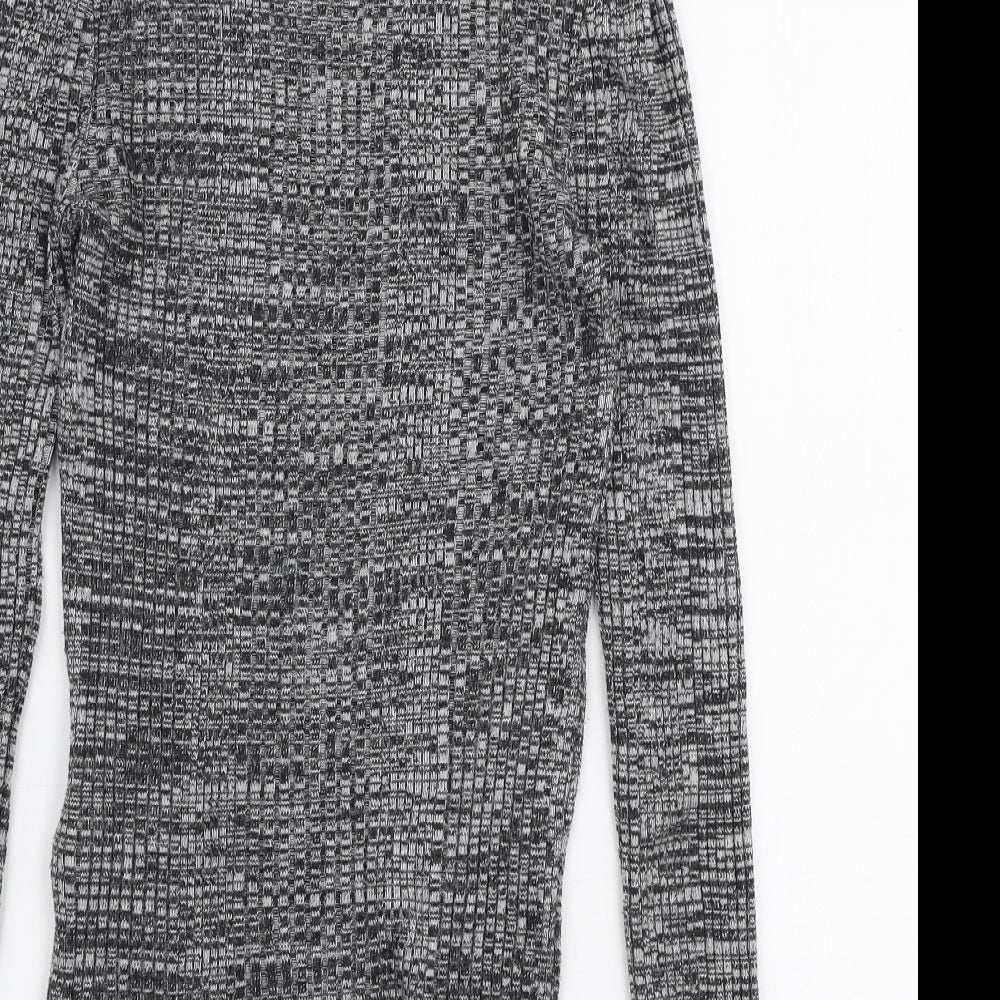 Topshop Womens Grey Roll Neck  Acrylic Pullover Jumper Size 8