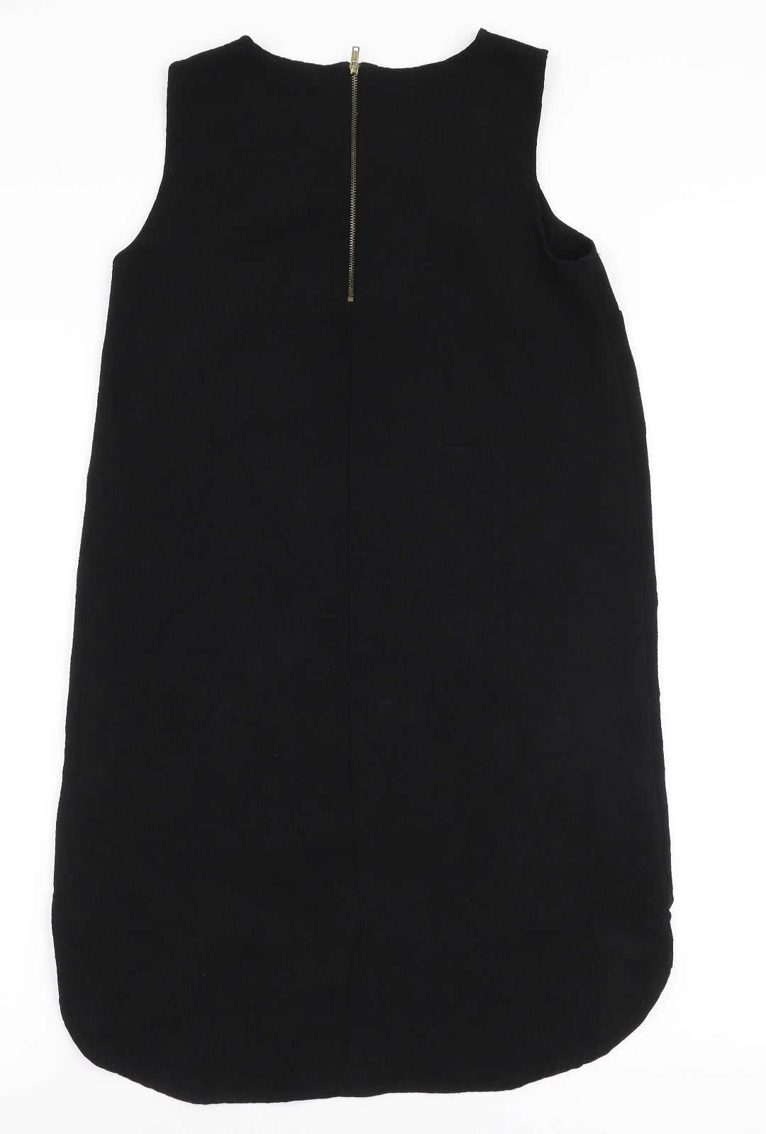 River Island Womens Black  Polyester A-Line  Size 8  Round Neck Zip