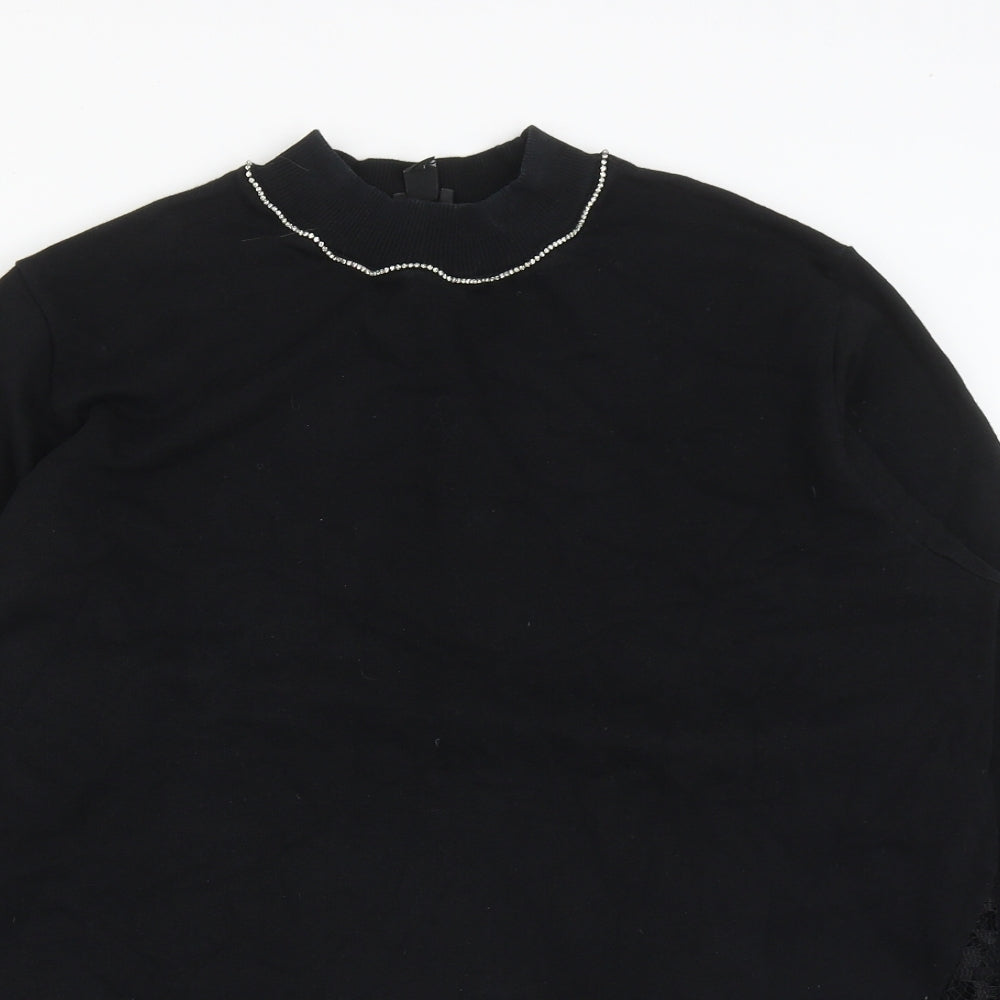 River Island Womens Black  Polyester  Sweatshirt Size S
