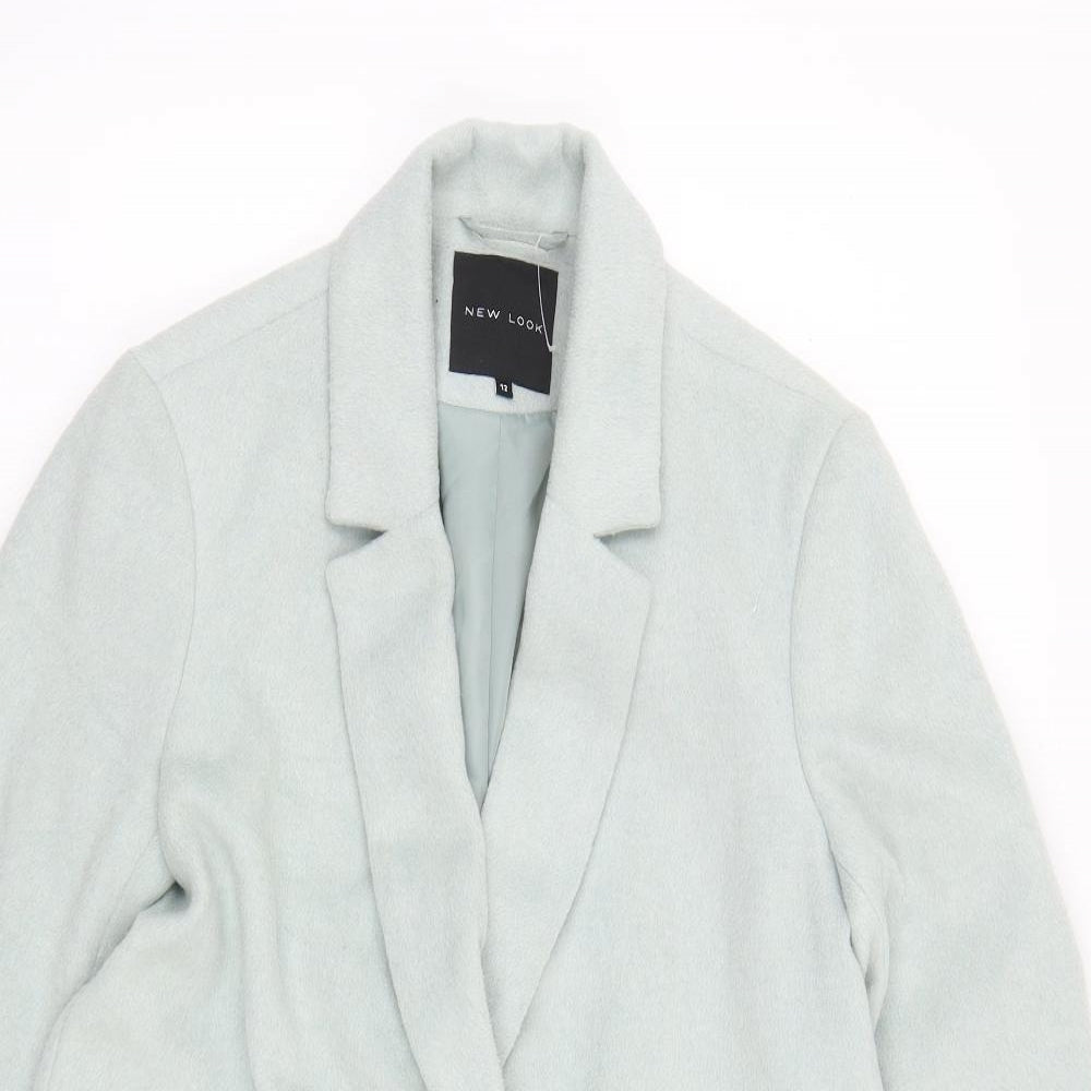 New Look Womens Green   Pea Coat Coat Size 12  Snap