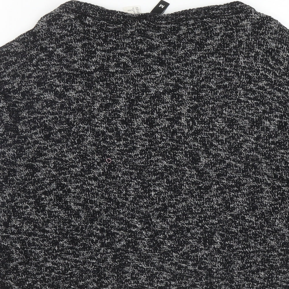 H&M Womens Black Round Neck  Cotton Pullover Jumper Size M