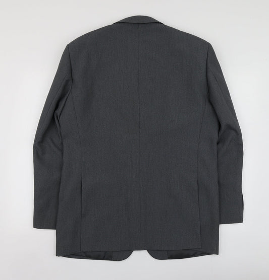 Lee Greenwood Mens Grey  Polyester Jacket Suit Jacket Size M