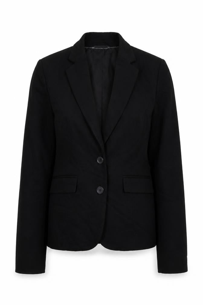 M&S Womens Black  Polyester Jacket Blazer Size 10