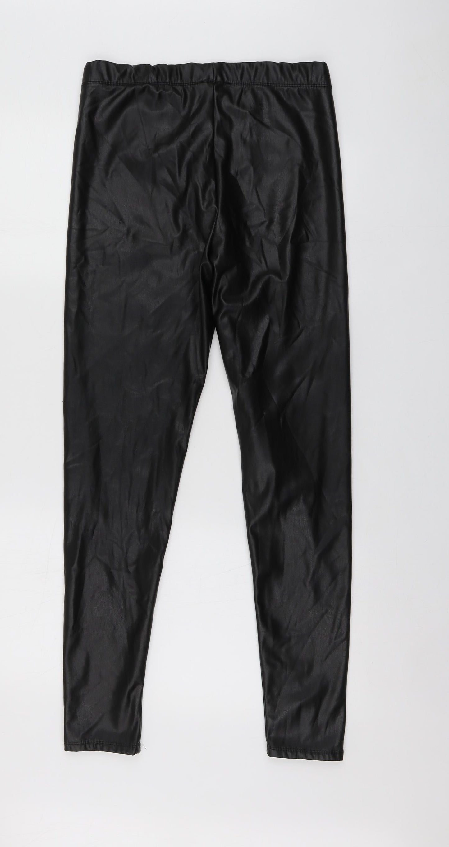 M&Co Womens Black  Polyester Jegging Trousers Size 12 L29 in Regular
