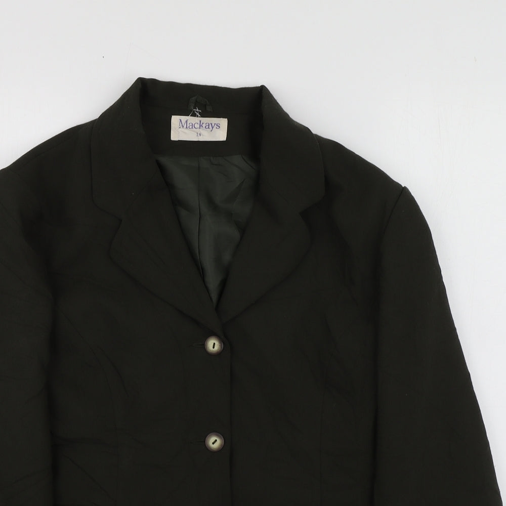Mackays Womens Green  Polyester Jacket Suit Jacket Size 14