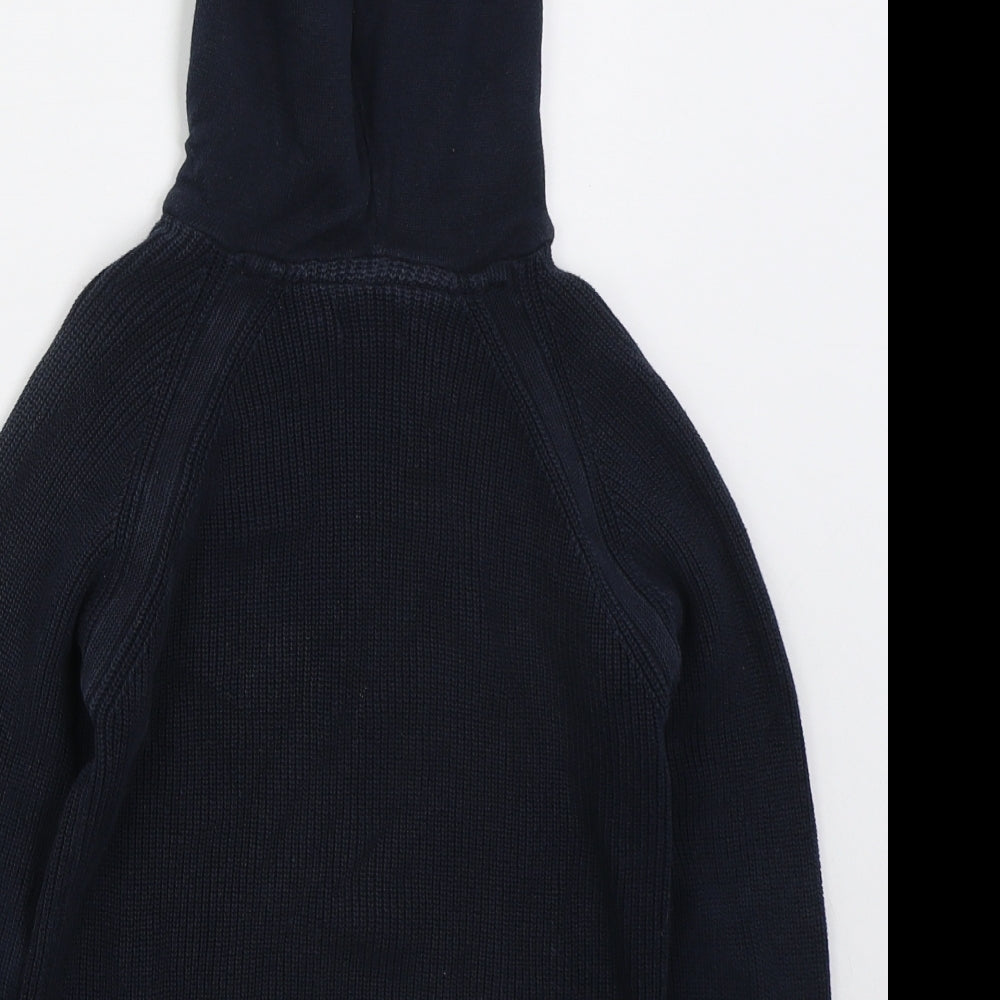 NEXT Boys Blue  Cotton Pullover Hoodie Size 6 Years  Pullover