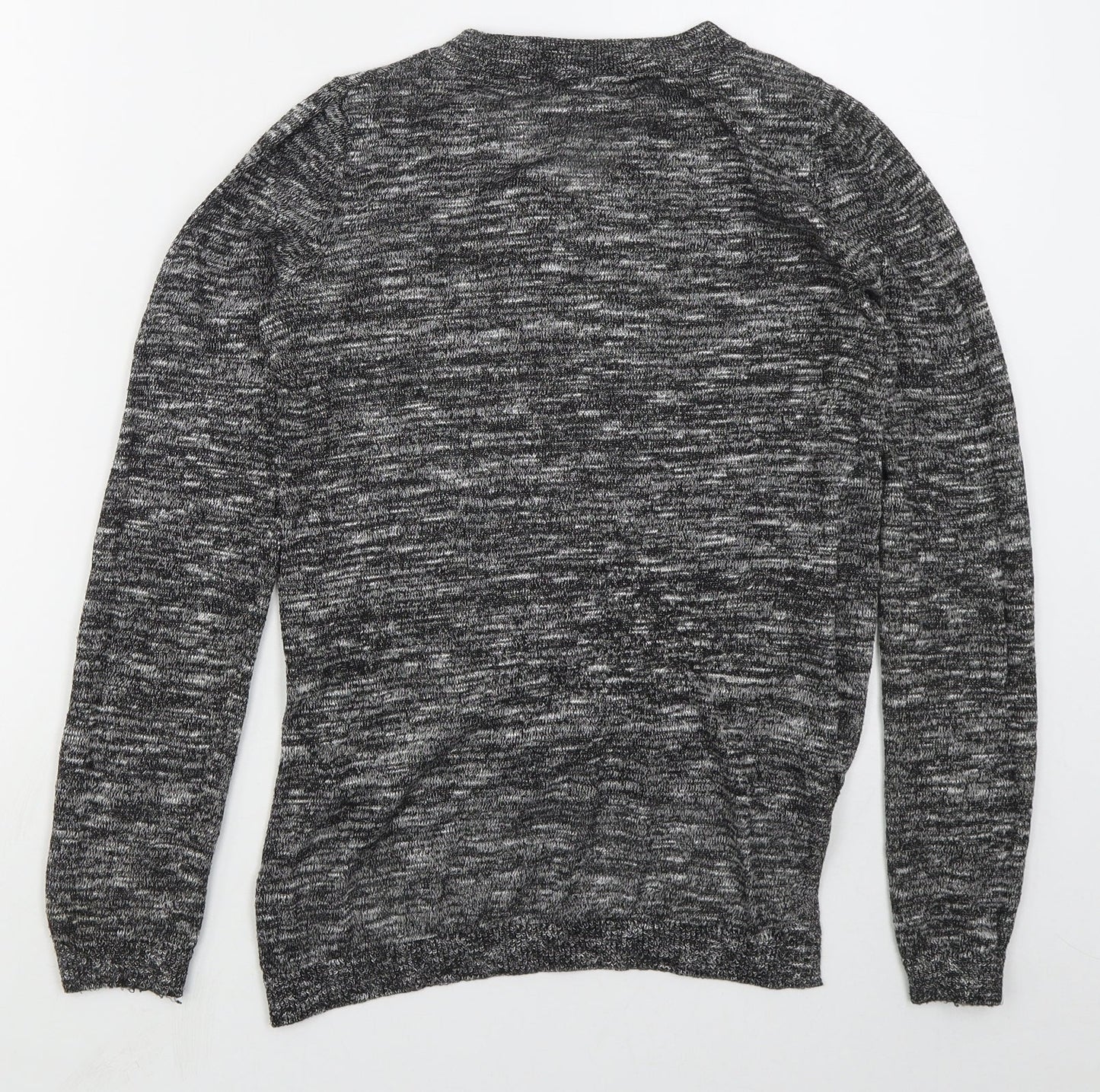 VERO MODA Womens Grey V-Neck  Acrylic Pullover Jumper Size XS
