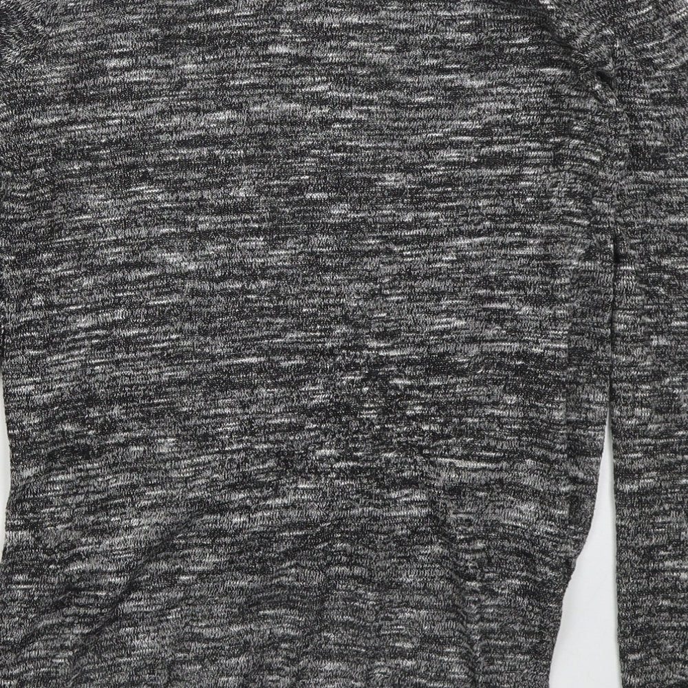 VERO MODA Womens Grey V-Neck  Acrylic Pullover Jumper Size XS