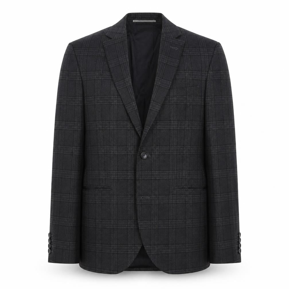 NEXT Mens Grey Check Polyester Jacket Suit Jacket Size 38