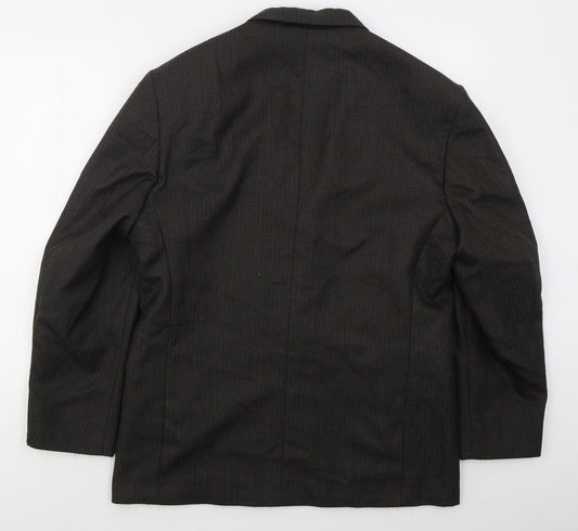 Craft & Barrow Mens Brown  Polyester Jacket Suit Jacket Size 44