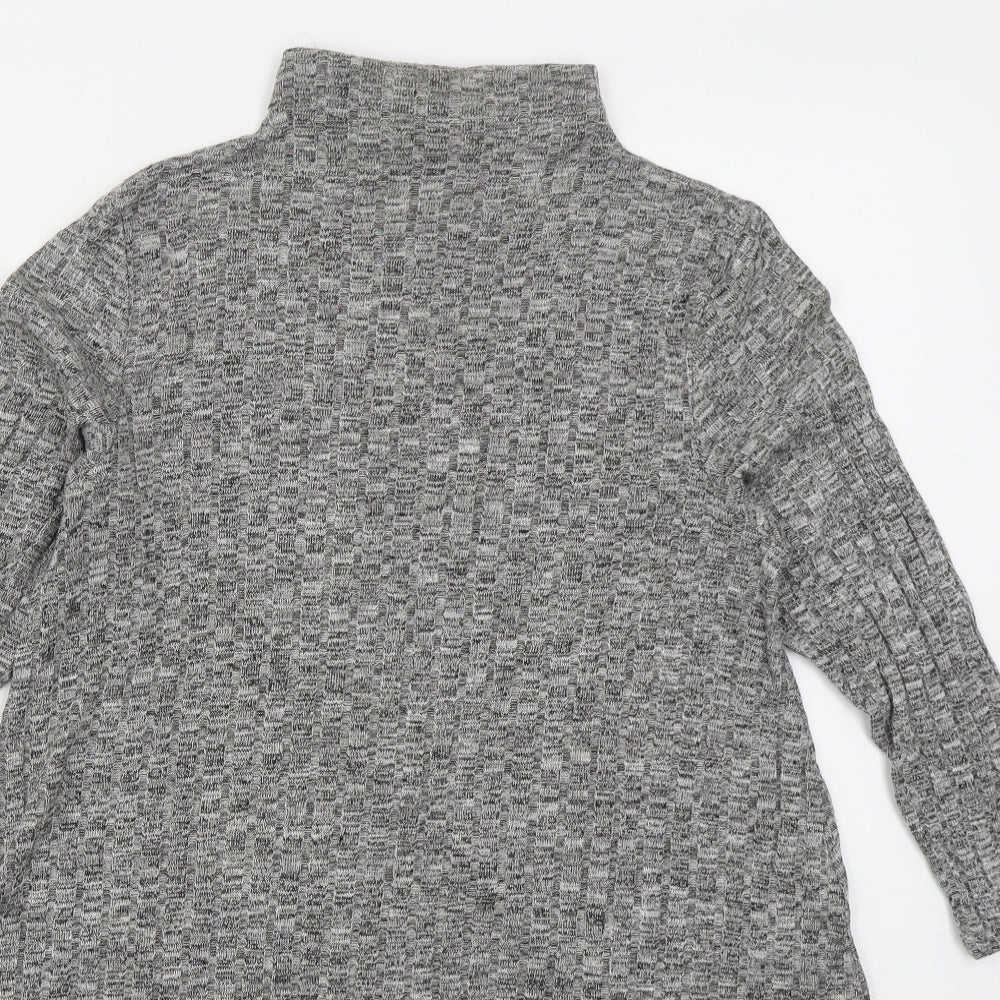 VERO MODA Womens Grey  Viscose Jumper Dress  Size S  Mock Neck Pullover