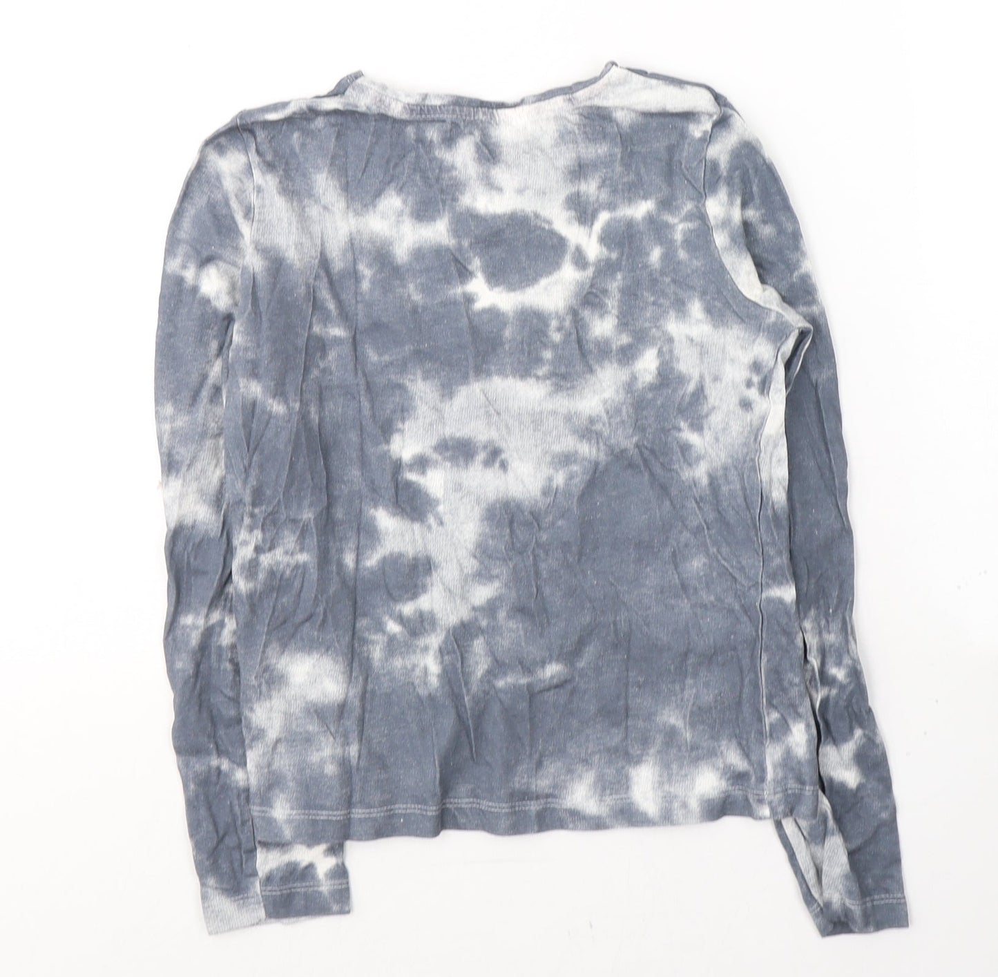 Primark Girls Grey  Cotton Pullover Casual Size 9-10 Years Round Neck Pullover - TIE DYE