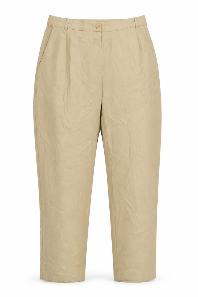 Marks and Spencer Womens Beige  Polyester Trousers  Size 14 L27 in Regular