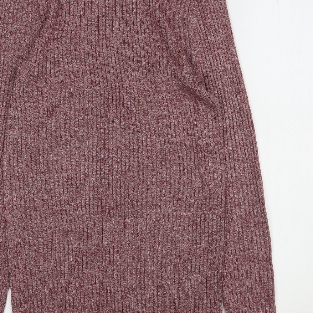 Topman Mens Red Round Neck  Acrylic Pullover Jumper Size L