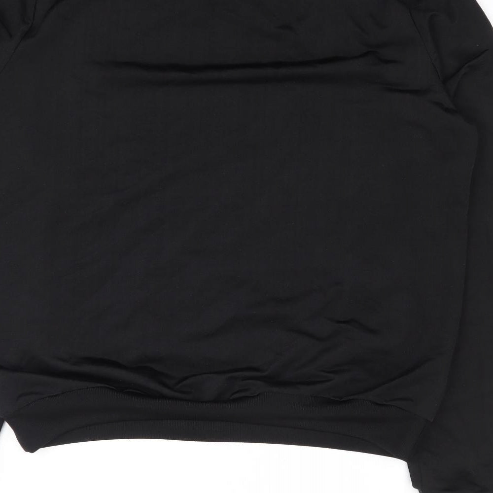 Les Bourdelles Des Carcons Womens Black Crew Neck  Polyester Pullover Jumper Size S