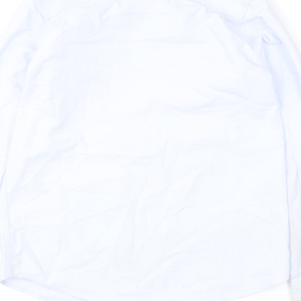 George Boys Blue  Cotton Basic Button-Up Size 10-11 Years Collared
