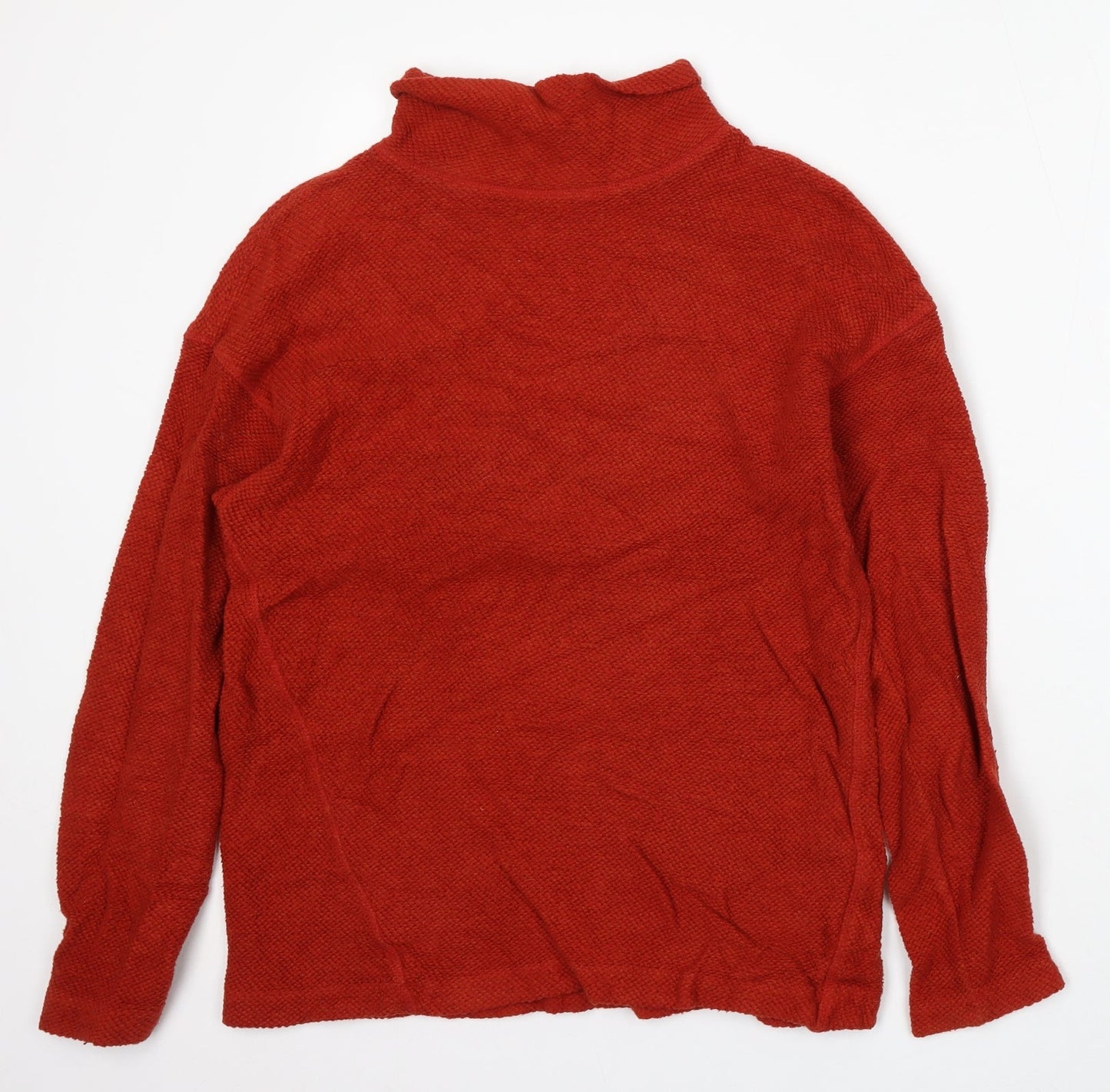 Spirit Womens Red Roll Neck  Cotton Pullover Jumper Size M