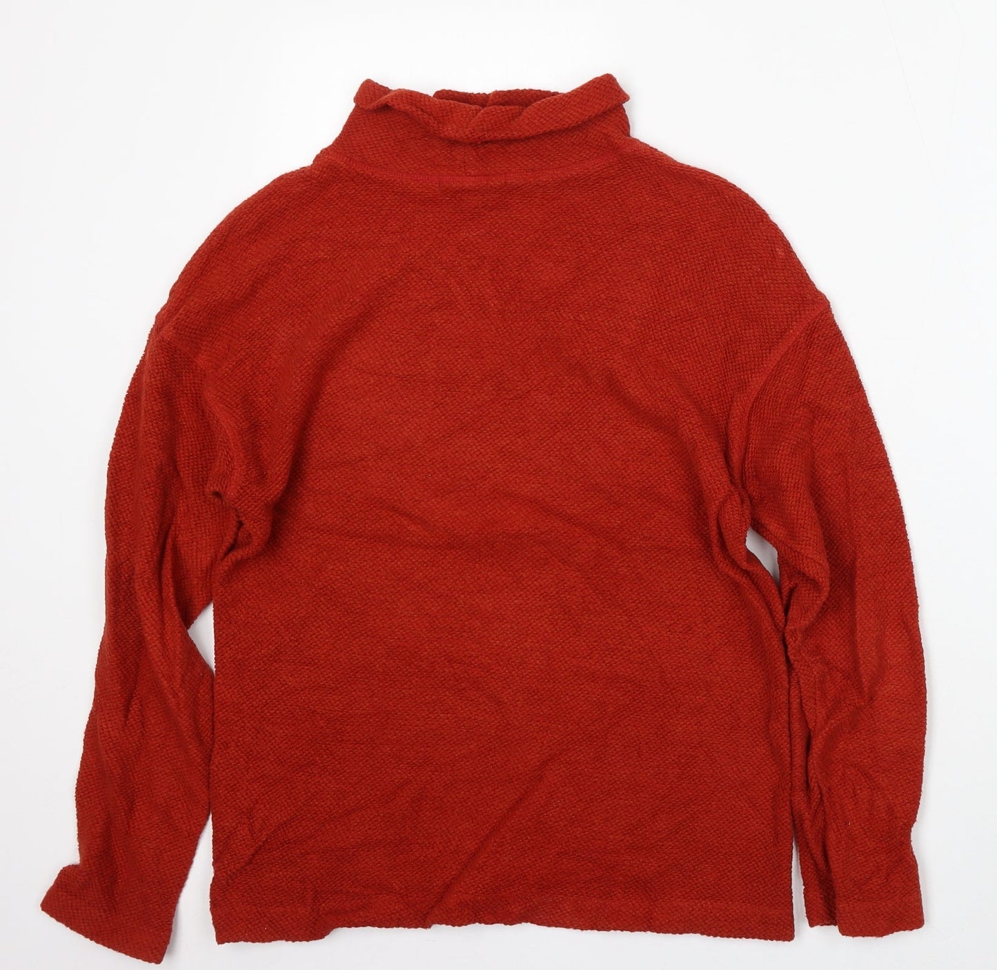 Spirit Womens Red Roll Neck  Cotton Pullover Jumper Size M