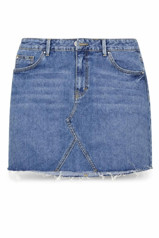 Very Womens Blue  Cotton A-Line Skirt Size 12