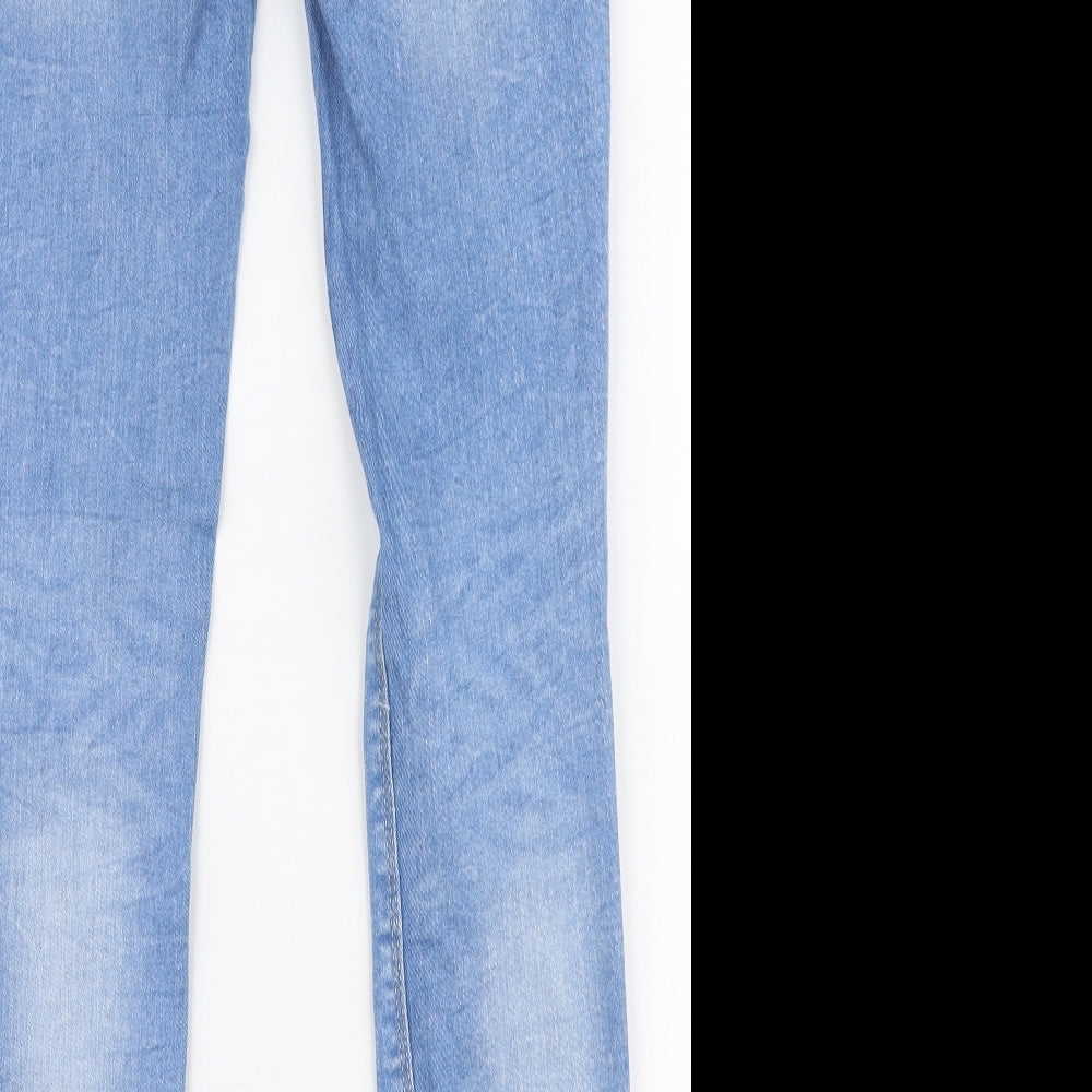 Zara Mens Blue  Polyester Skinny Jeans Size 27 in L30 in Slim Zip