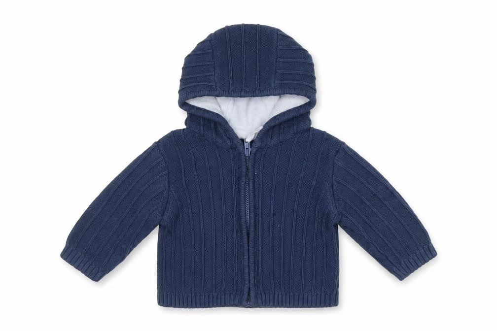 Mothercare Baby Blue  Cotton Full Zip Jumper Size 0-3 Months  Zip