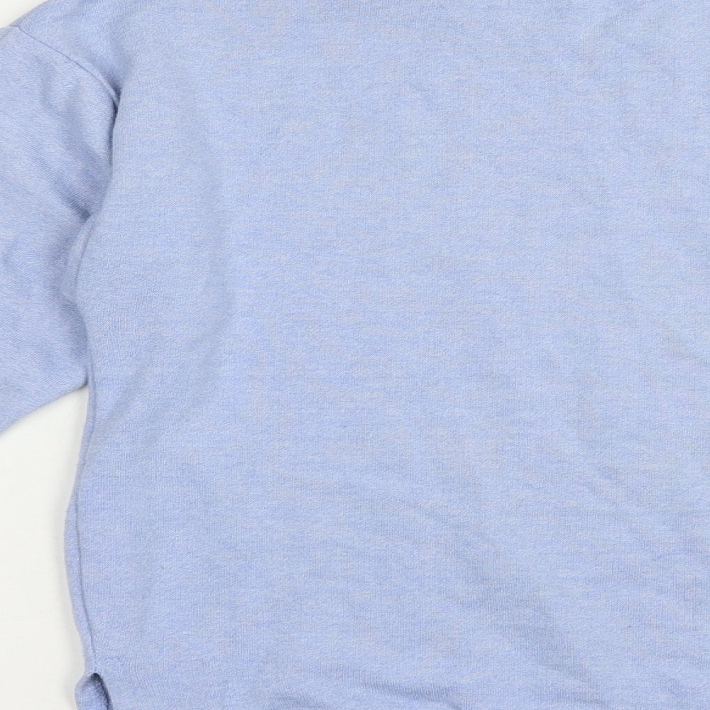 Bershka Womens Blue  Polyester Pullover Sweatshirt Size M  Pullover - Girl Crew