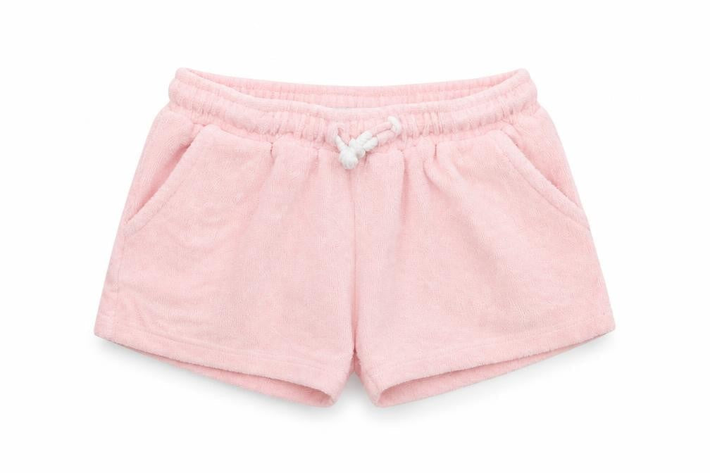 Leigh Tucker Girls Pink  Cotton Sweat Shorts Size 6-7 Years  Regular Drawstring