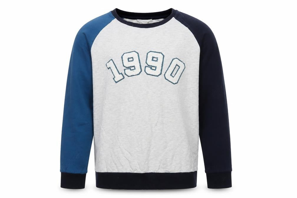 Marks and Spencer Boys Grey  Cotton Pullover Sweatshirt Size 12-13 Years   - 1990