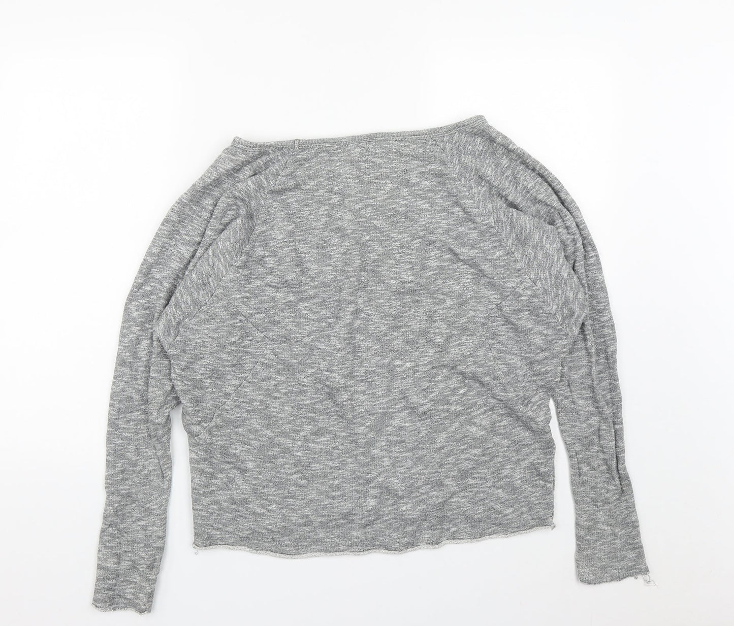 Topshop Womens Green Scoop Neck  Cotton Pullover Jumper Size 8