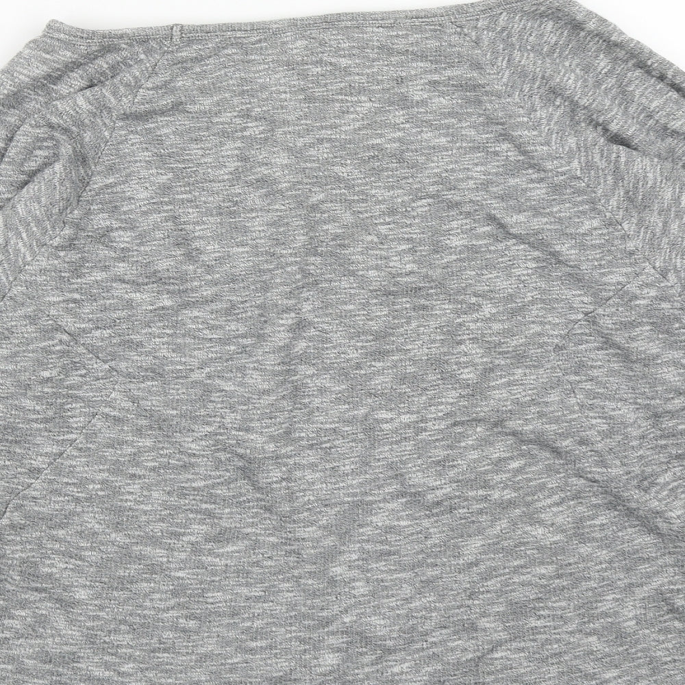 Topshop Womens Green Scoop Neck  Cotton Pullover Jumper Size 8