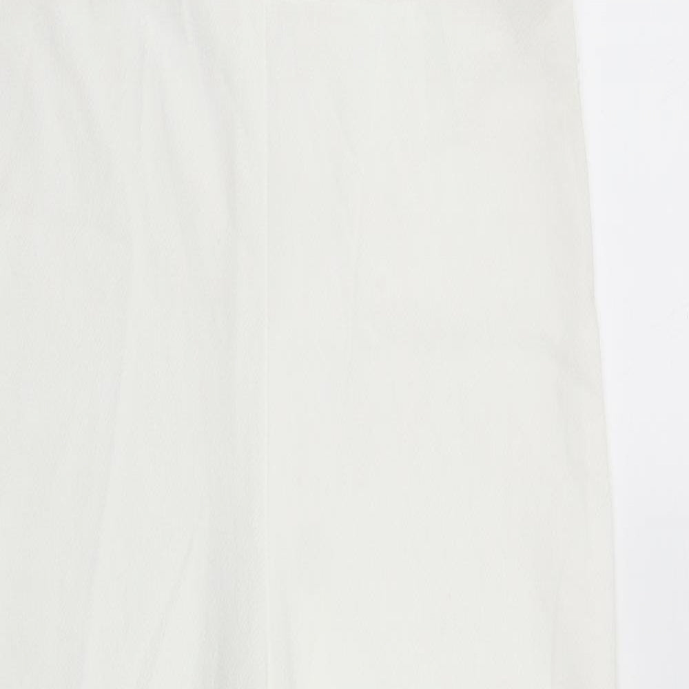 Preworn Womens White  Polyester Playsuit One-Piece Size 20