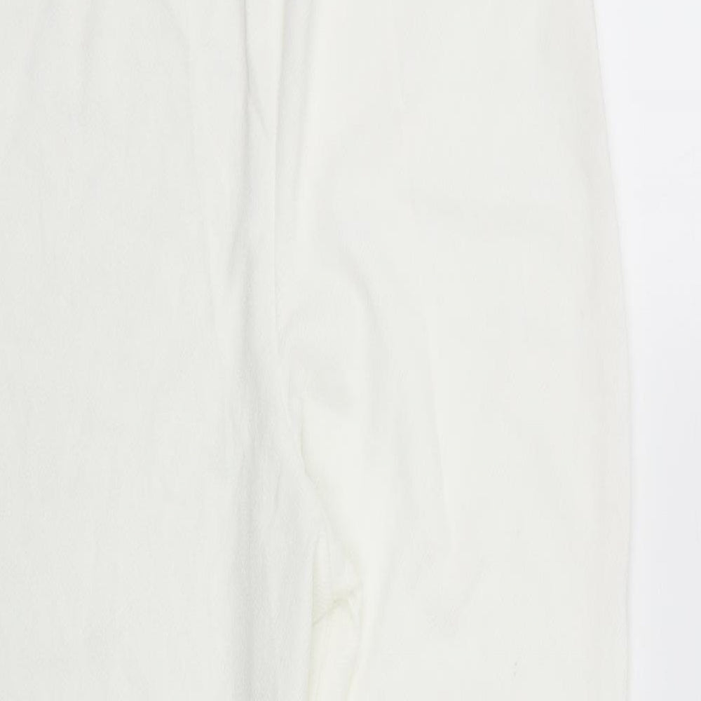 Preworn Womens White  Polyester Playsuit One-Piece Size 20