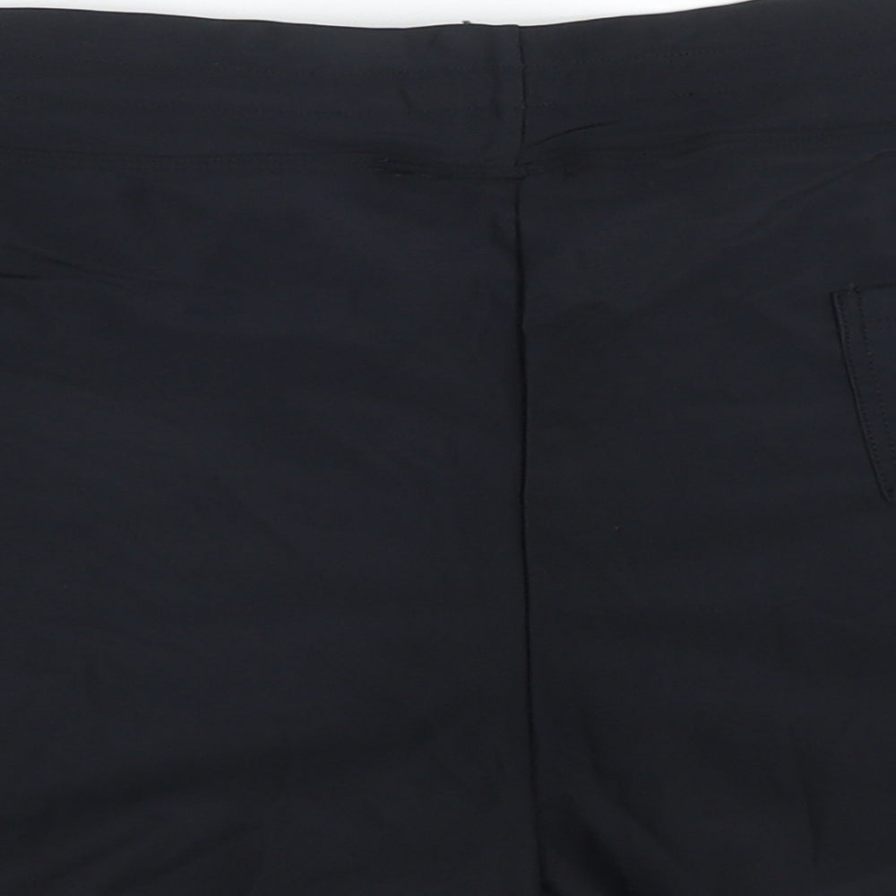 Cross1946 Womens Black  Polyamide Sweat Shorts Size 34 in  Regular Drawstring