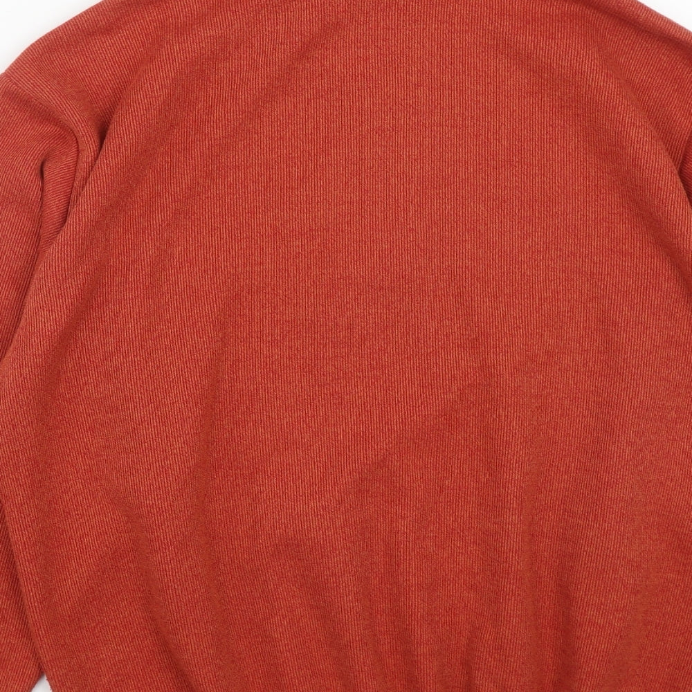 Premier Man Mens Orange  Polyester Pullover Sweatshirt Size S