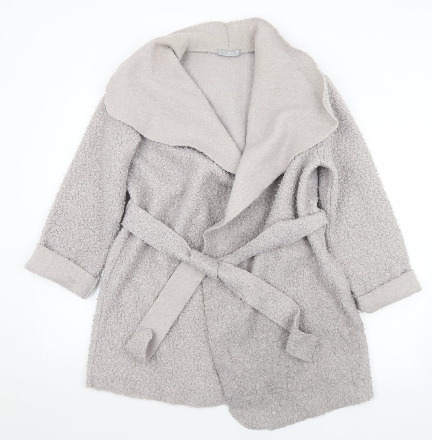 LV Clothing Womens Grey   Jacket Coatigan Size M  Tie