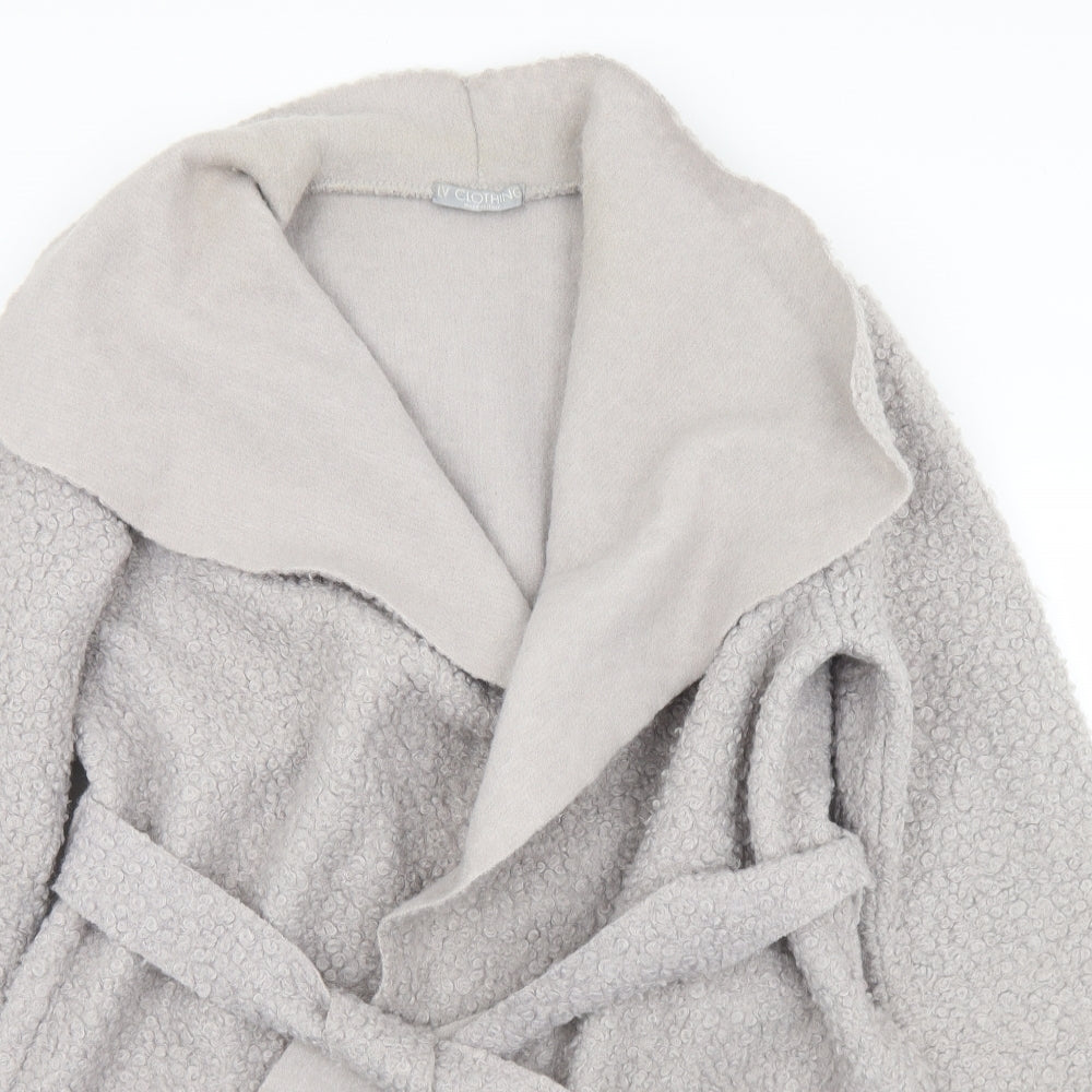 LV Clothing Womens Grey   Jacket Coatigan Size M  Tie