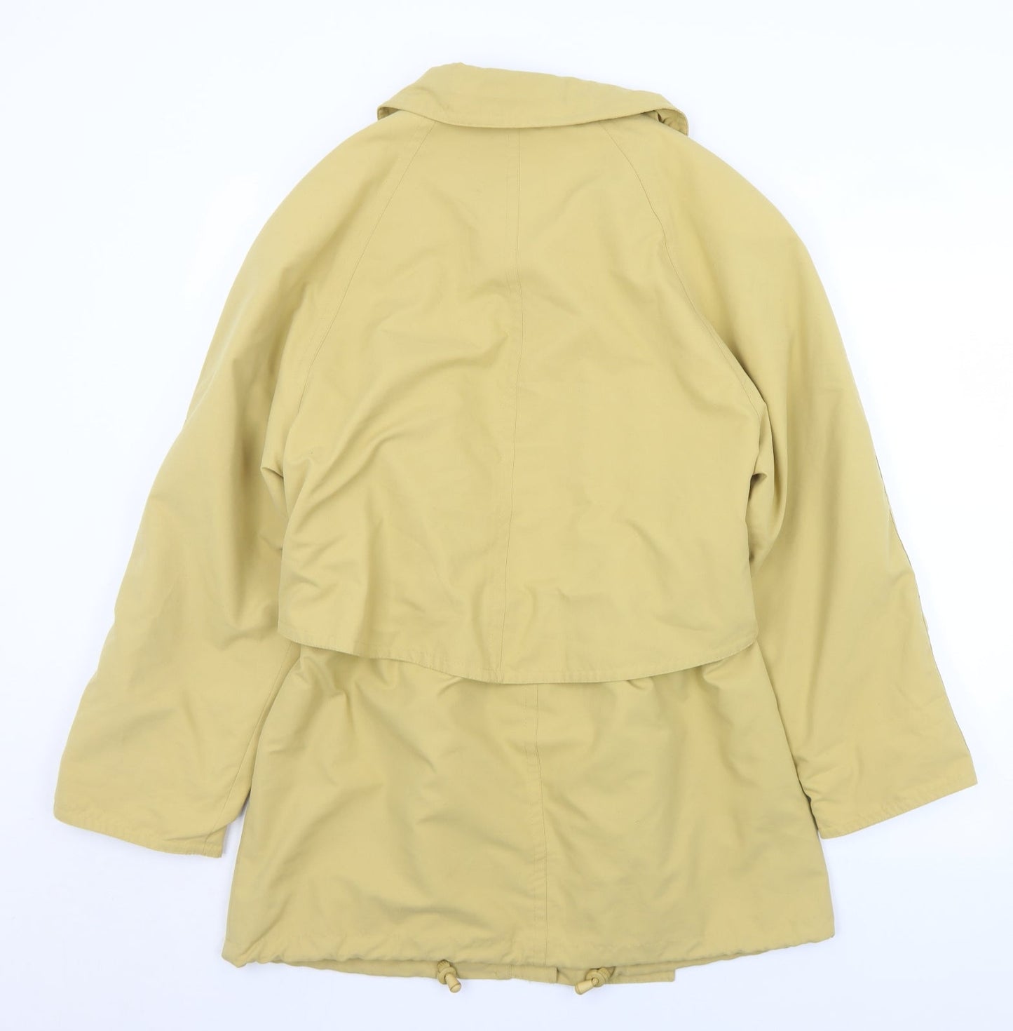 Danni Mac Womens Yellow   Overcoat Coat Size M  Button - M/L