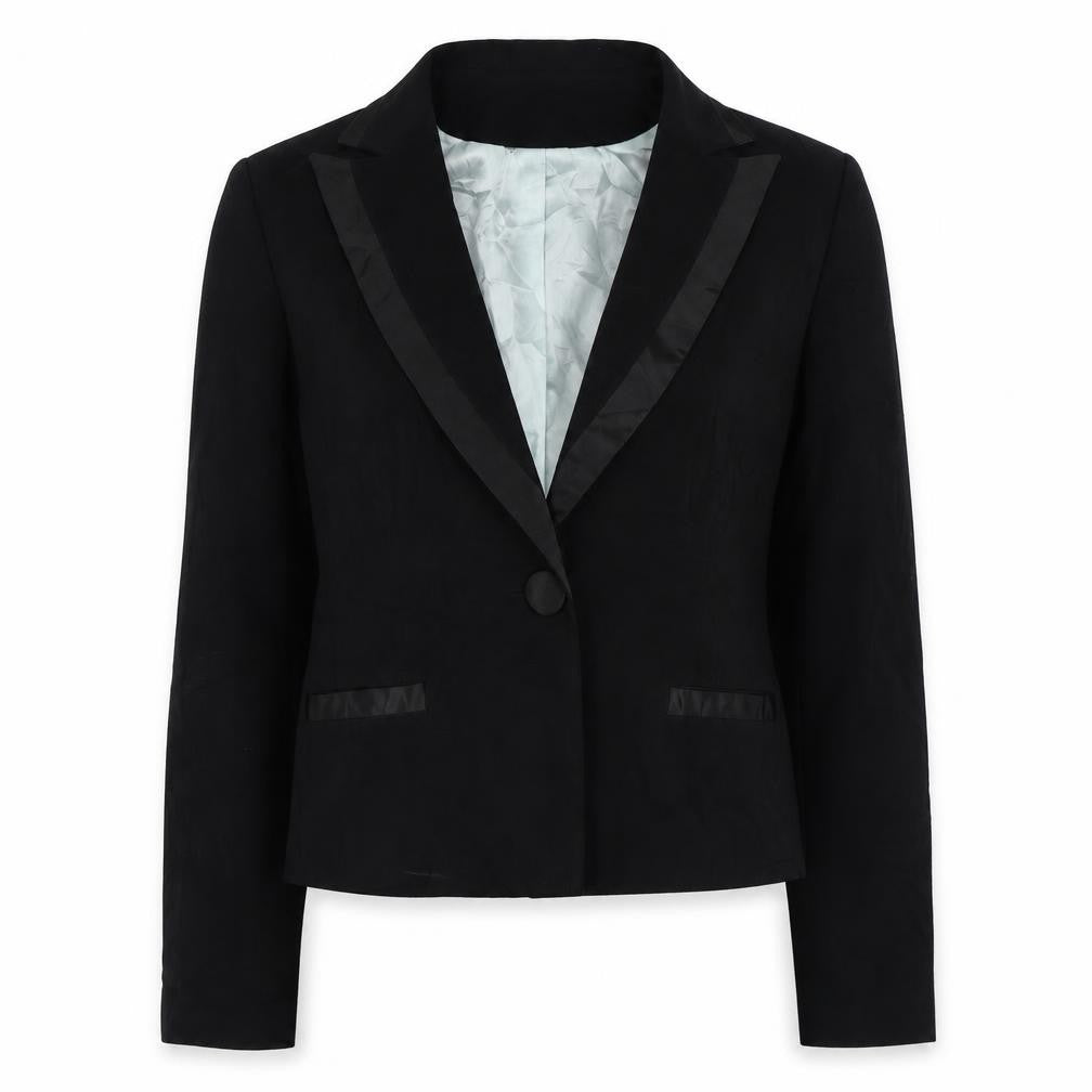 Pilot Womens Black   Jacket Blazer Size 12  Button