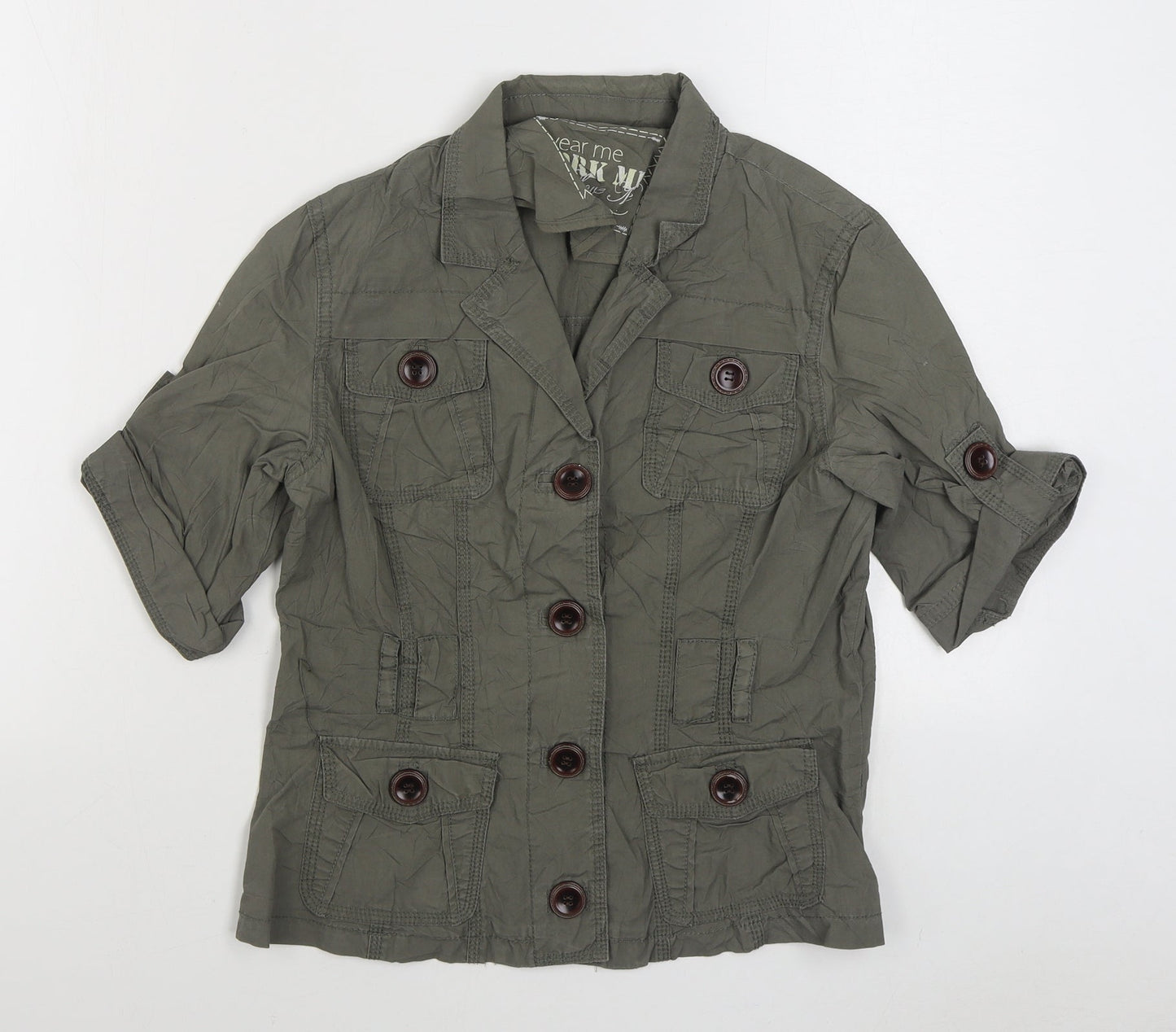 New Look Womens Green   Jacket  Size 10  Button