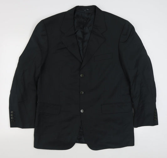 Madison Mens Grey  Viscose Jacket Suit Jacket Size 42