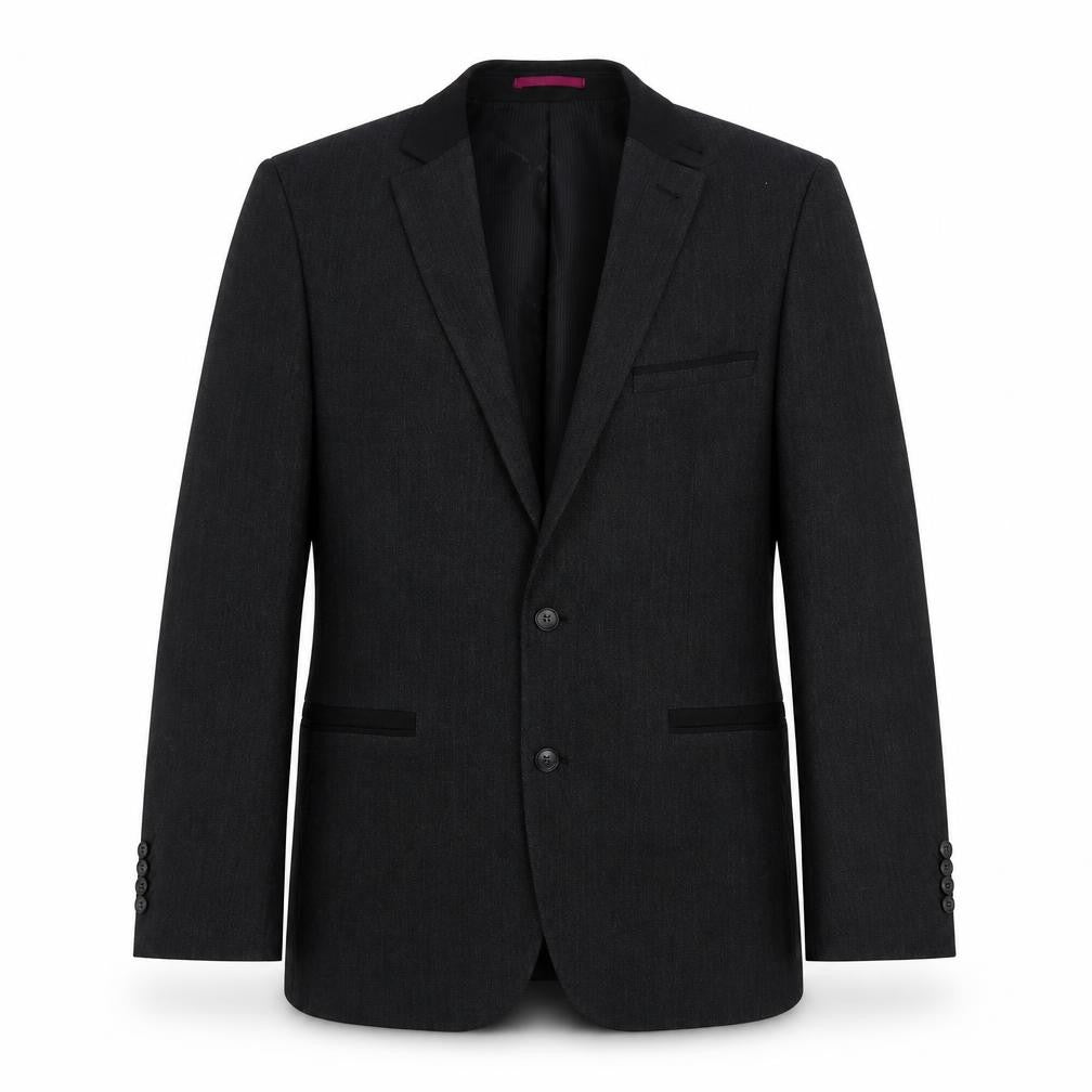 Mens 40 Chest Regular Fellini Grey Two-Button Suit Jacket