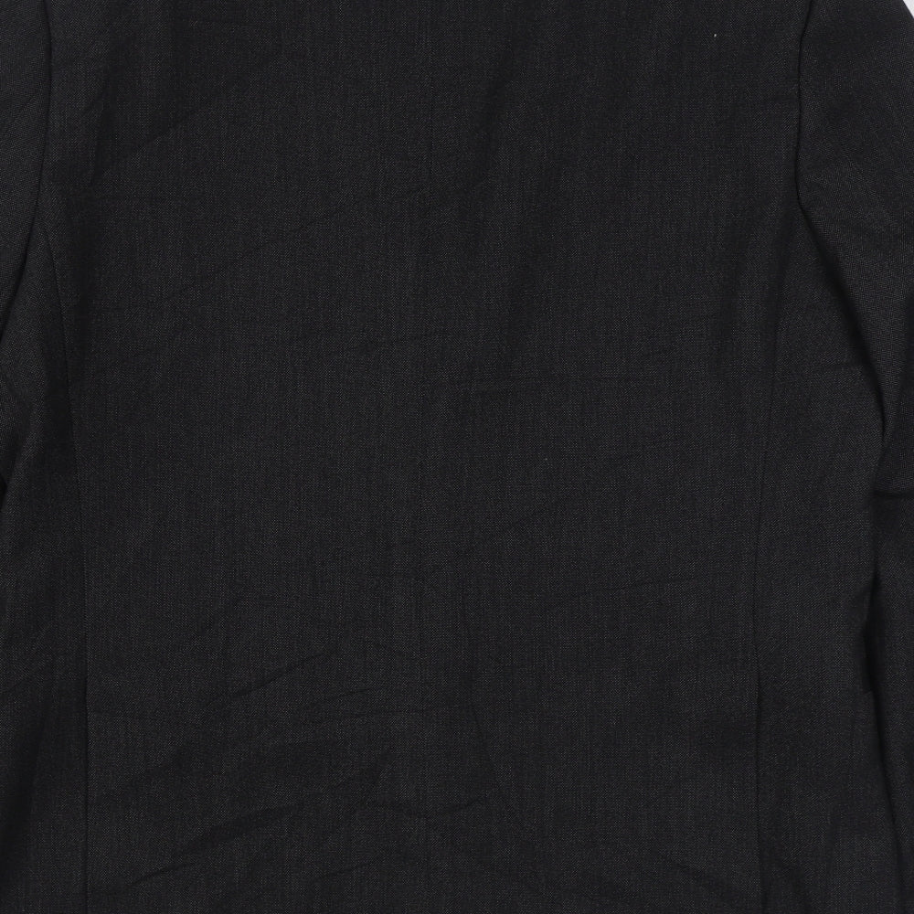 Fellini Mens Grey  Polyester Jacket Suit Jacket Size 40