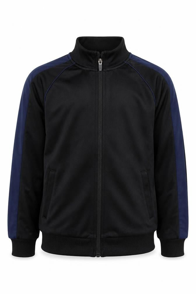 Marks & Spencer Boys Black Round Neck  Polyester Full Zip Jumper Size 9-10 Years