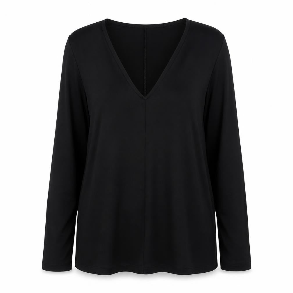 ASOS Womens Black  Polyester Basic Blouse Size 12 V-Neck